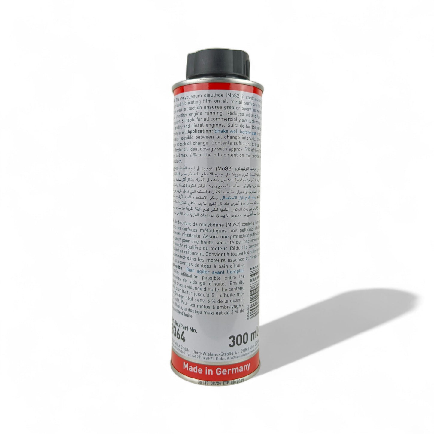 liqui moly oil additive bottle 300-millilitre back side