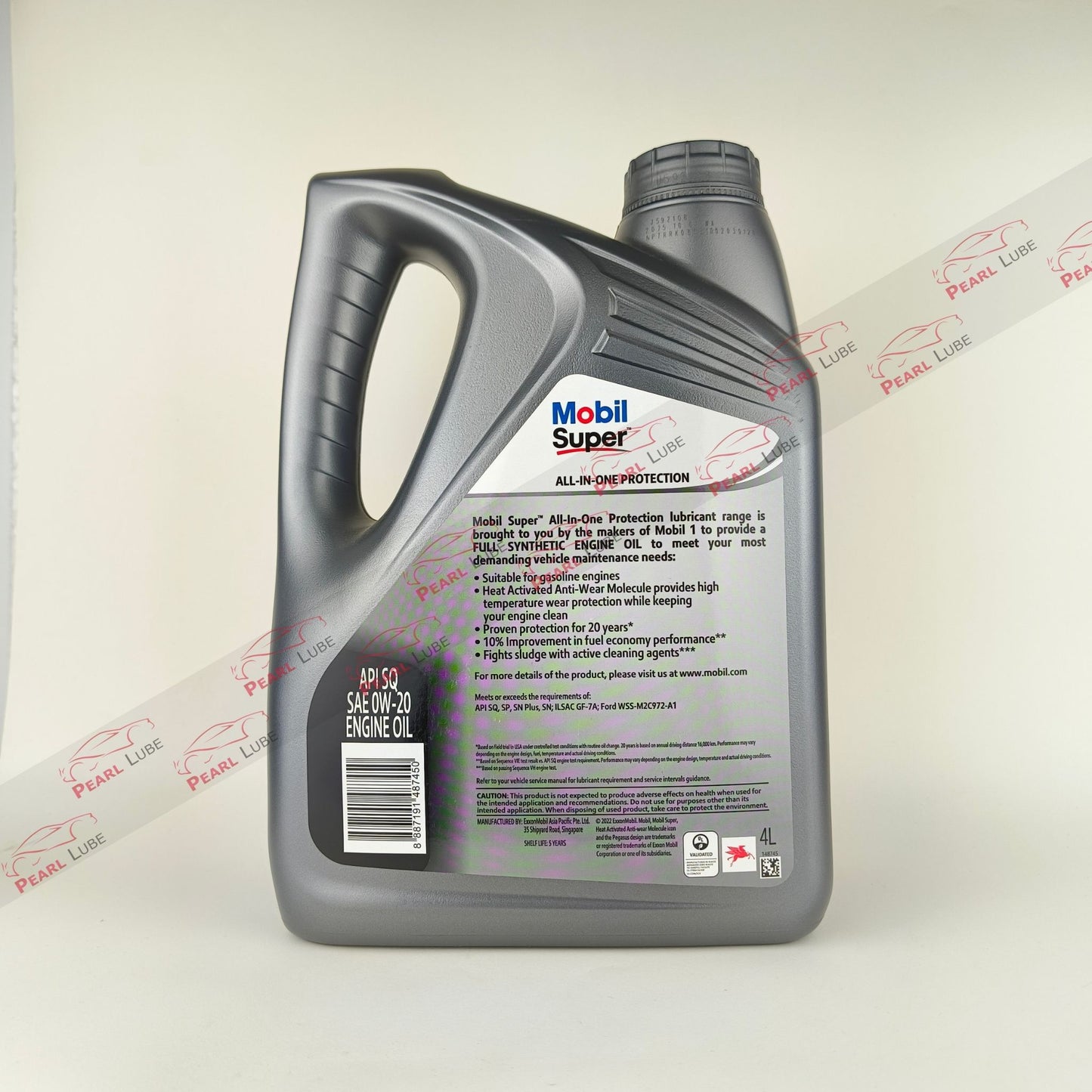 Mobil Super 0W-20 All-In-One Protection Synthetic Engine Oil - 4L back side
