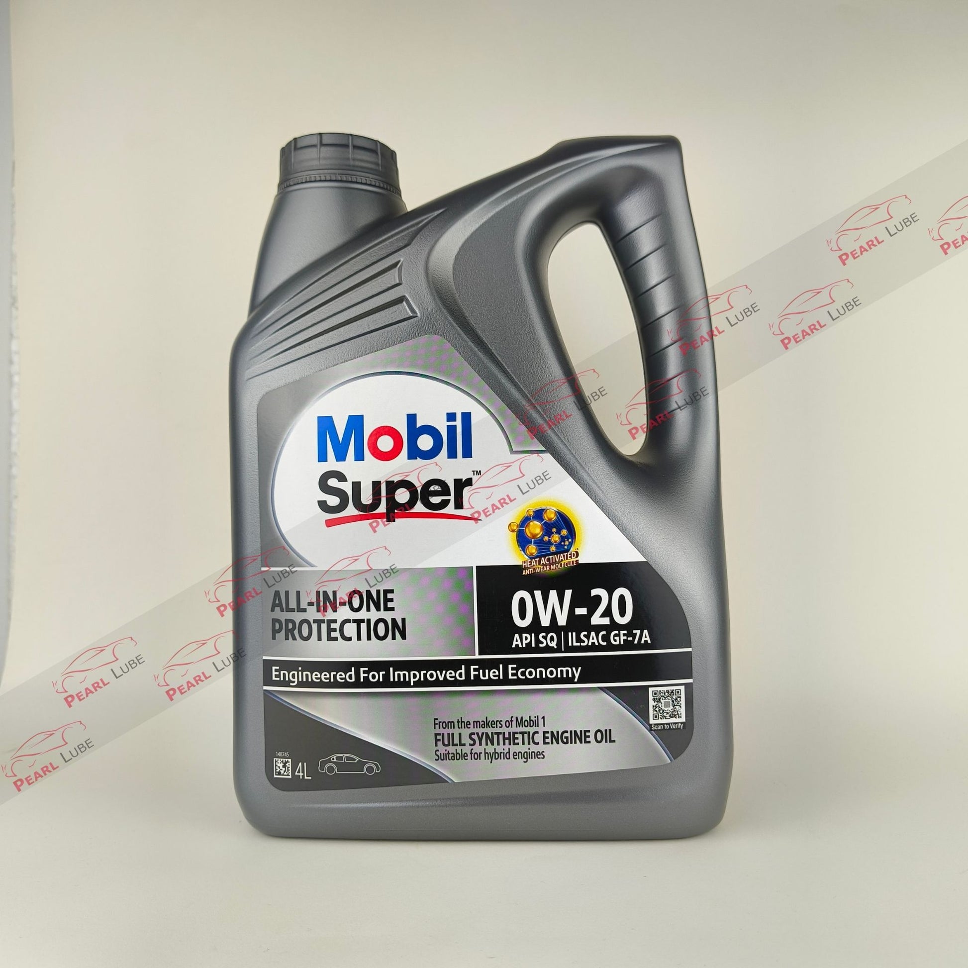 Mobil Super 0W-20 All-In-One Protection Synthetic Engine Oil - 4L front side