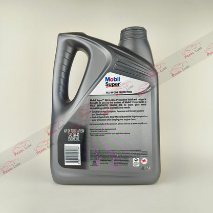 Mobil Super 5W40 All-In-One Protection Synthetic Engine Oil - 4L back side