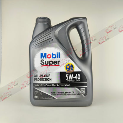 Mobil Super 5W40 All-In-One Protection Synthetic Engine Oil - 4L front side