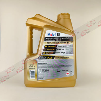 mobil1 0w40 4-litre engine oil back side
