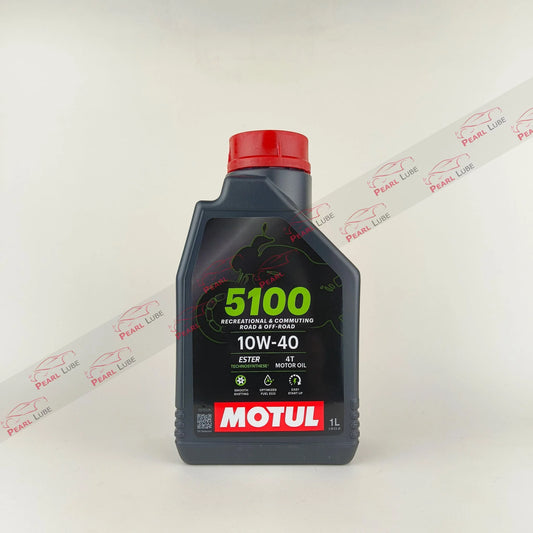 MOTUL 10W-40 5100 4T Motorcycle Engine Oil 1-liter front side