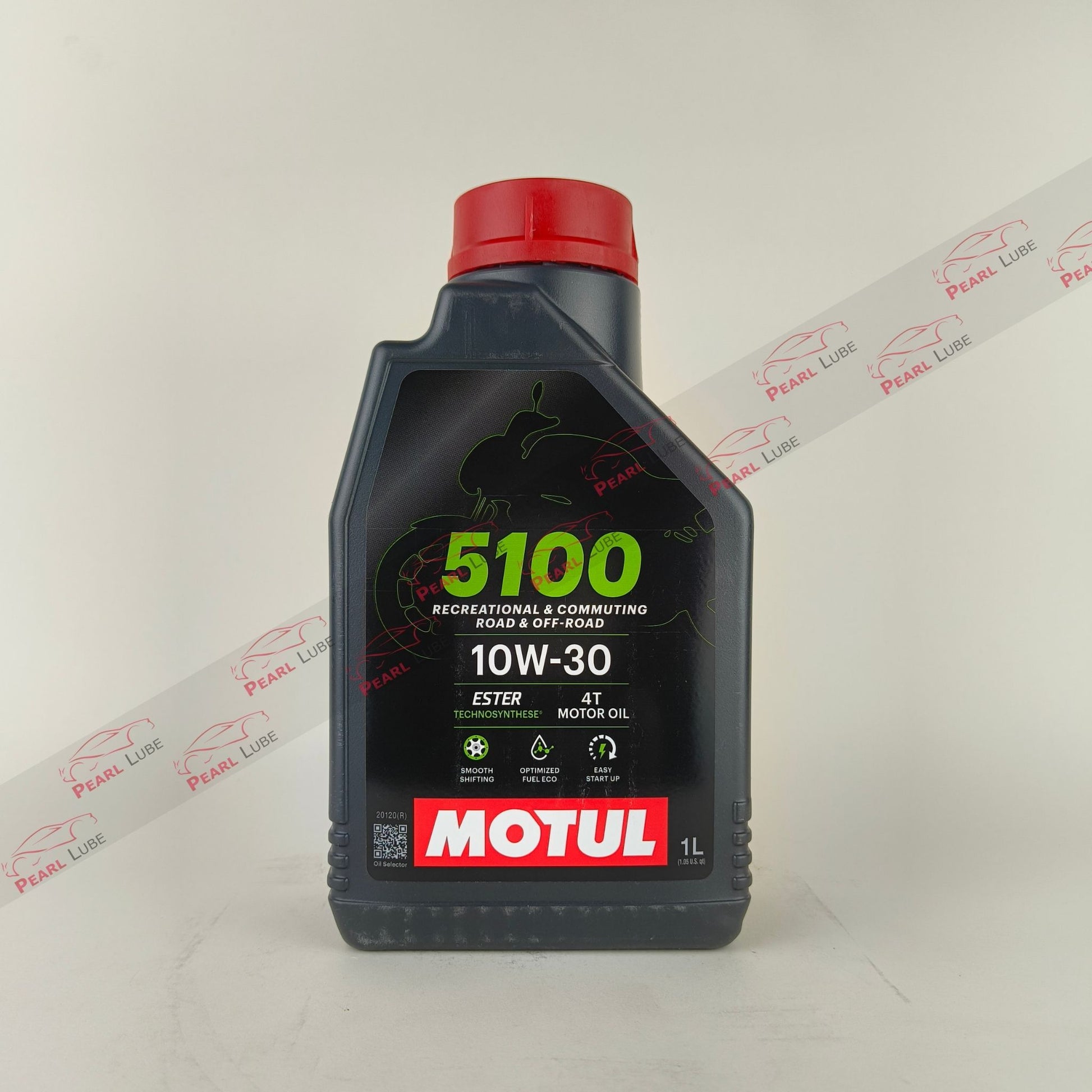 MOTUL 5100 10W-30 (10w30) Semi-Synthetic Motorcycle Engine Oil - 1L front side