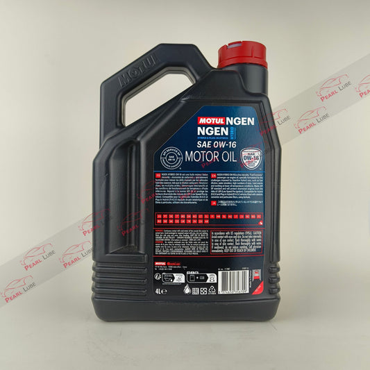 motul Hybrid 0w-16 engine oil 4-Litre back side