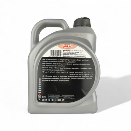 meguin super performance 10w40 4-litre engine oil back side 