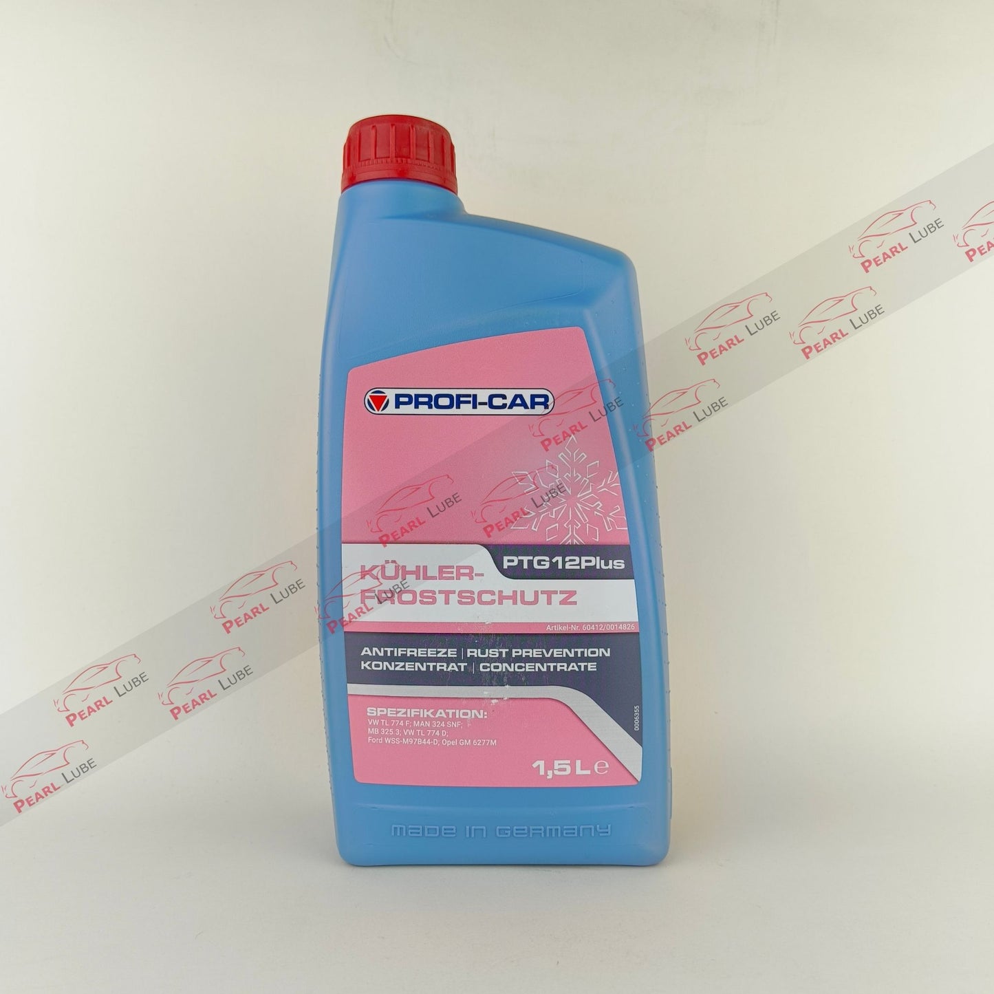 PROFI-CAR PTG12+ Antifreeze Coolant Pink front side - 1.5L