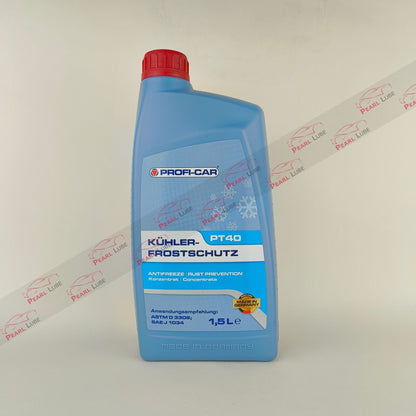 PROFI-CAR PT40 Antifreeze Coolant Blue front side - 1.5L