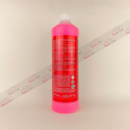 protec radiator antifreeze red coolant liquid bottle 1-litre back side