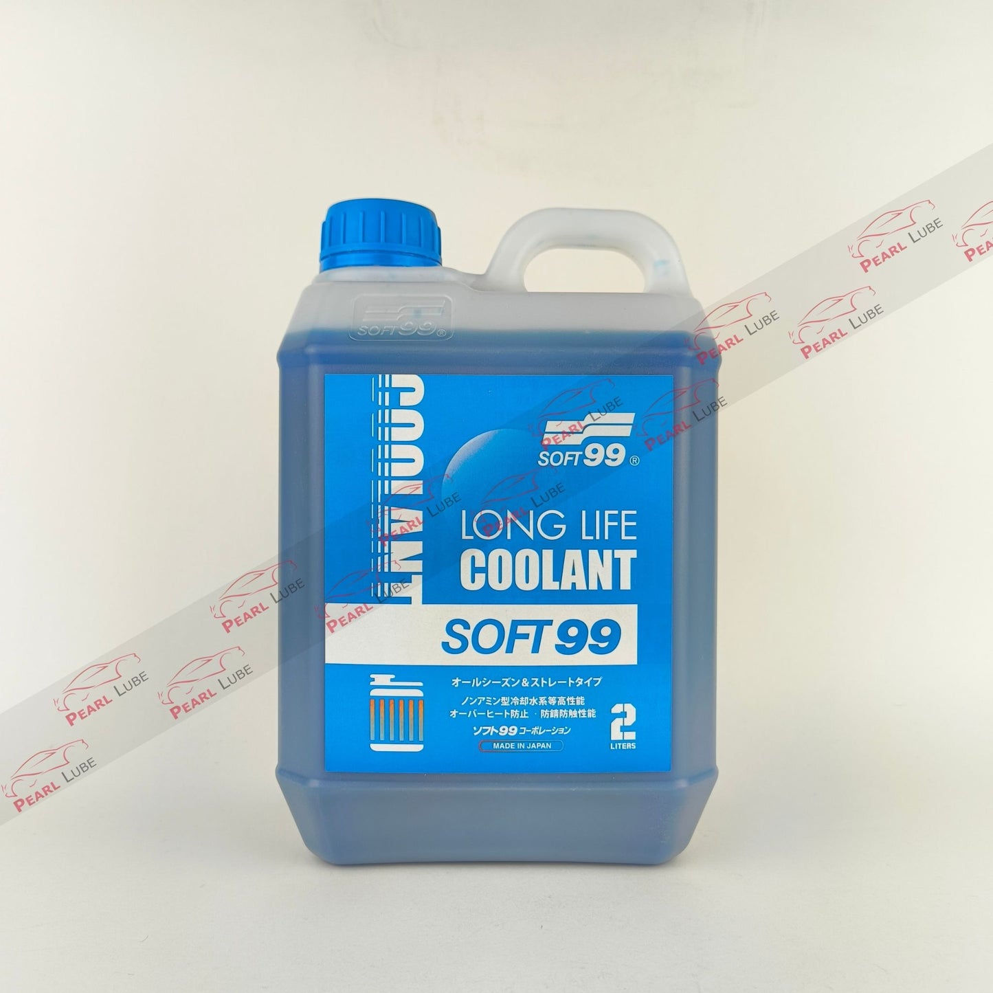soft99 long life blue coolant liquid bottle 2-litre front side