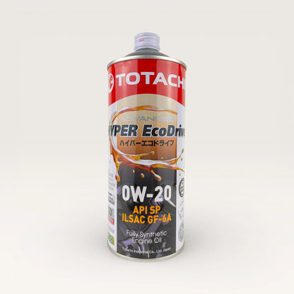 TOTACHI 0W-20 (0w20) API SP Hyper EcoDrive Engine Oil 1-litre front side