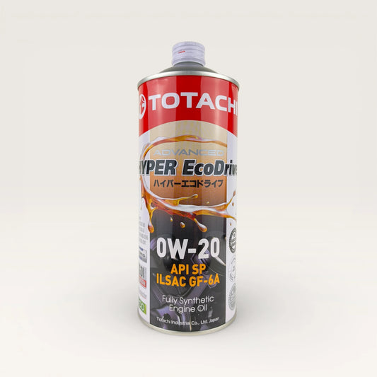 TOTACHI 0W-20 (0w20) API SP Hyper EcoDrive Engine Oil 1-litre front side