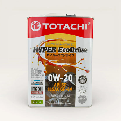 TOTACHI 0W-20 API SP Hyper EcoDrive Engine Oil 4-Litre front side