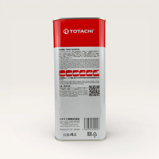 totachi 20w-50 API SL fine gasoline engine oil 4l back side