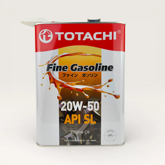 totachi 20w-50 API SL fine gasoline engine oil 4l front side