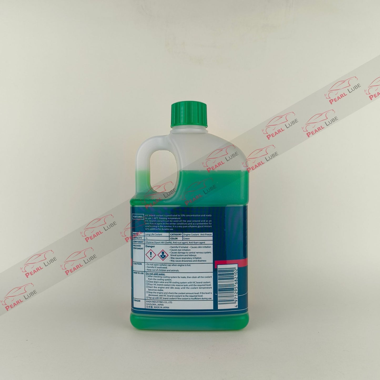VIC Antifreeze Long Life Coolant Green back side - 1L