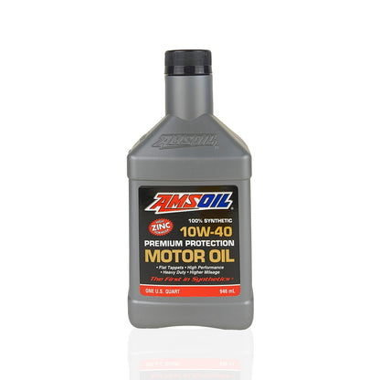 amsoil 10w40 premium protection 946-miililitre engine oil front side 
