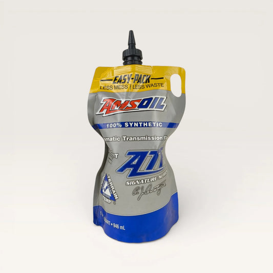 amsoil atf signature series 946-millilitre transmission fluid front side