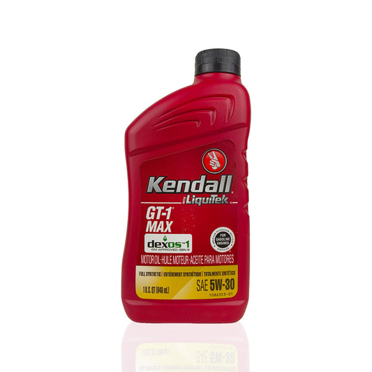 kendall gt-1 max 5w30 1-litre engine oil front side 