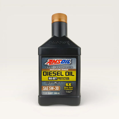 amsoil diesel 5w30 max-duty protection 946-millilitre engine oil front side 