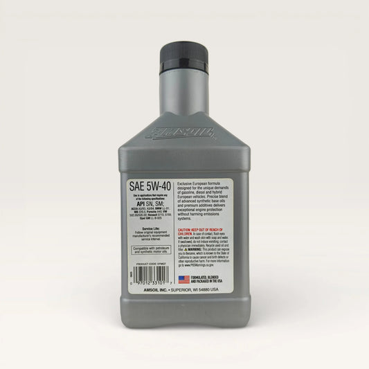 amsoil 5w40 european fs 946-millilitre engine oil back side