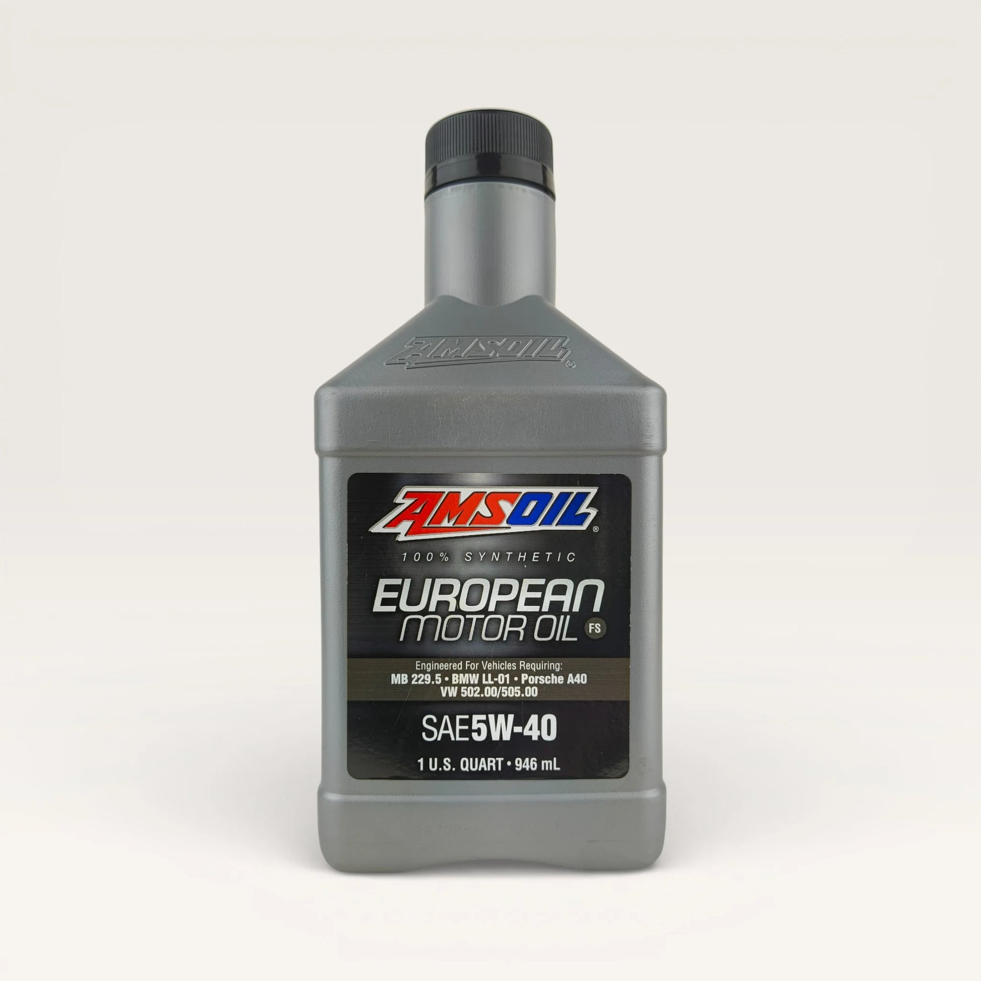 amsoil 5w40 european fs 946-millilitre engine oil front side