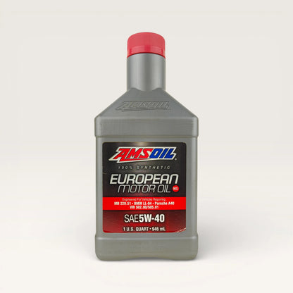 amsoil 5w40 european ms 946-millilitre engine oil front side