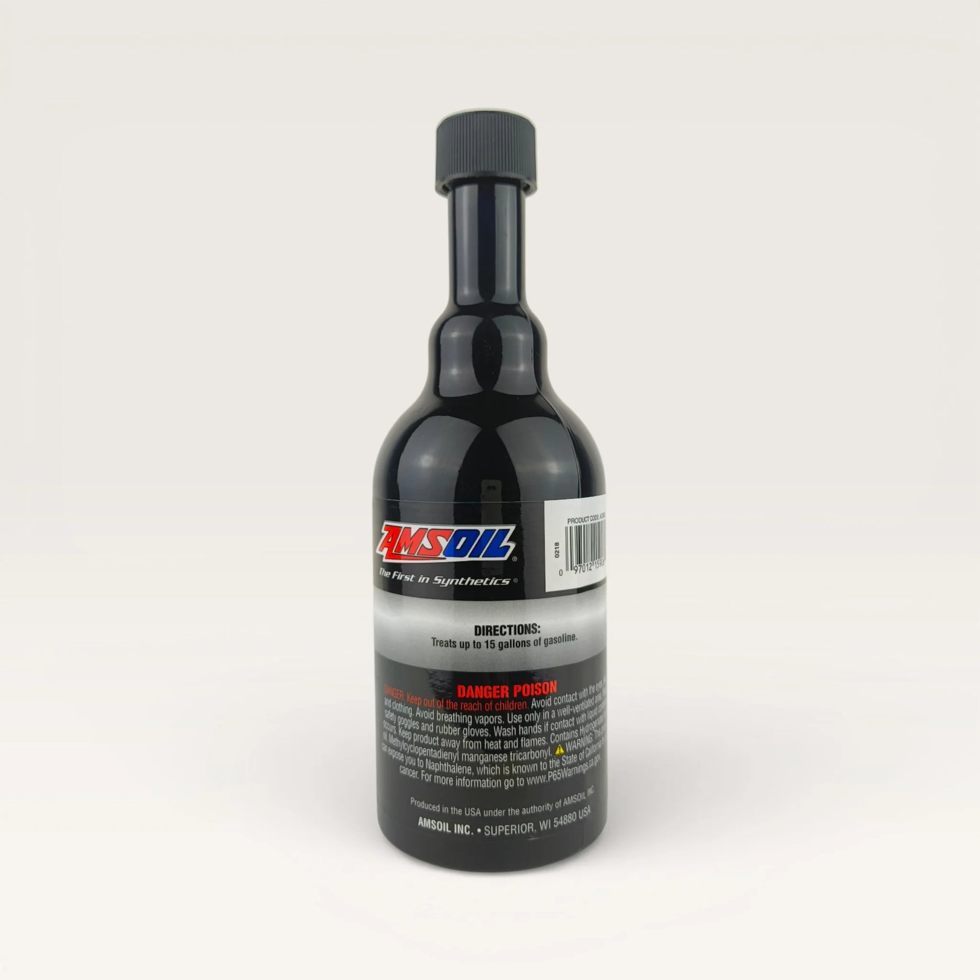 amsoil dominator octane boost additive 354-millilitre back side