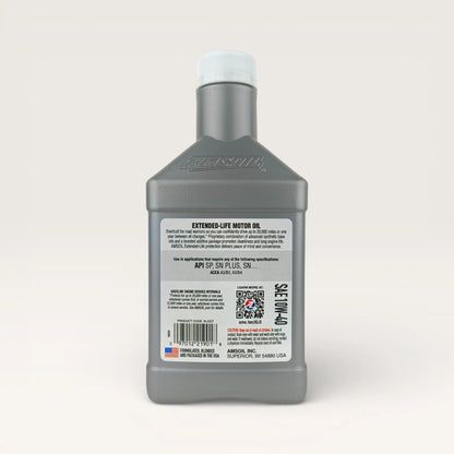 amsoil 10w40 extended life engine oil 946-millilitre back side