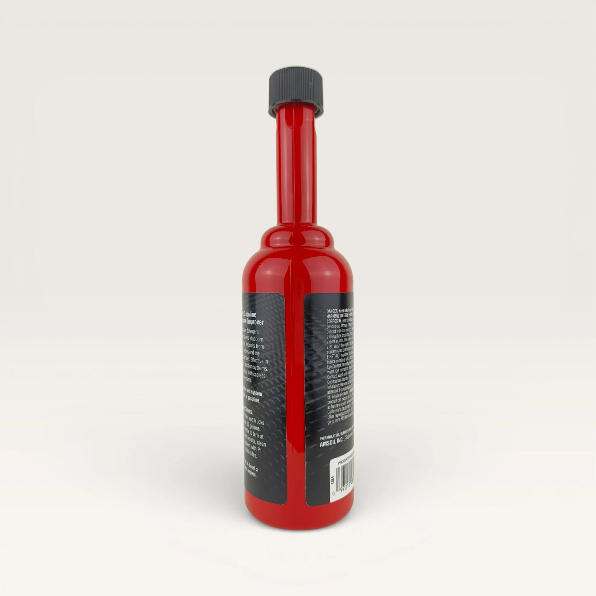 amsoil gasoline performance improver (p.i) additive 355-millilitre back side