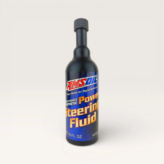 AMSOIL Multi-Vehicle Synthetic Power Steering Fluid 473-millilitre front side