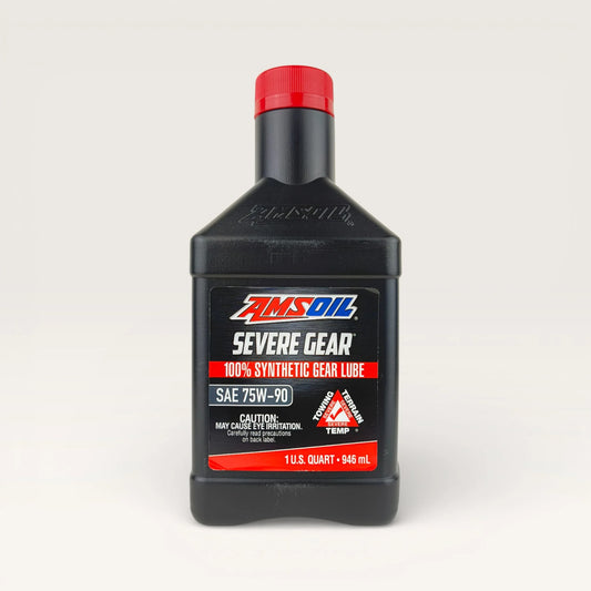 Amsoil Severe Gear SAE 75w90 100% Synthetic Gear Lube 946-millilitre front side