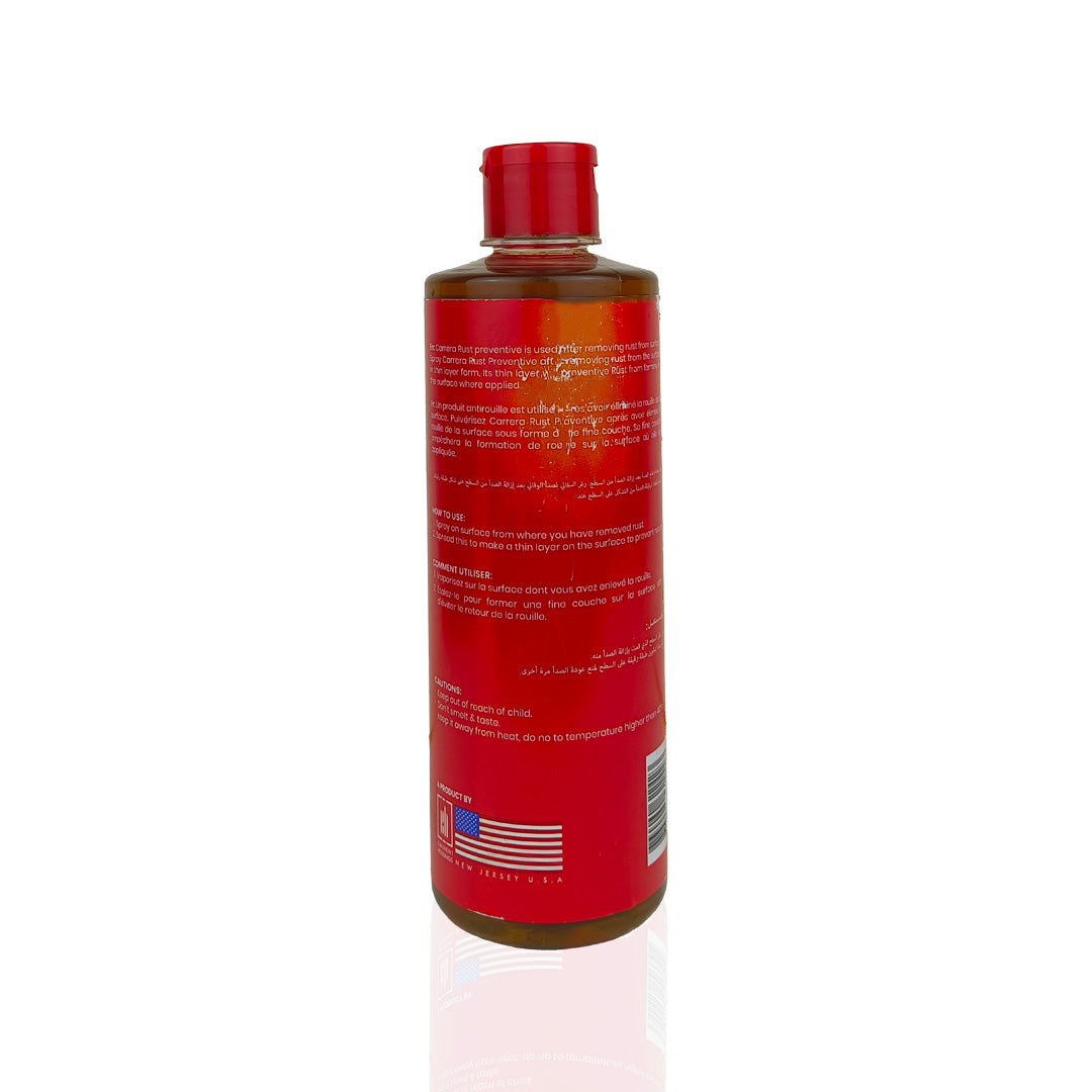 carrera rust preventive liquid 500-millilitre back side