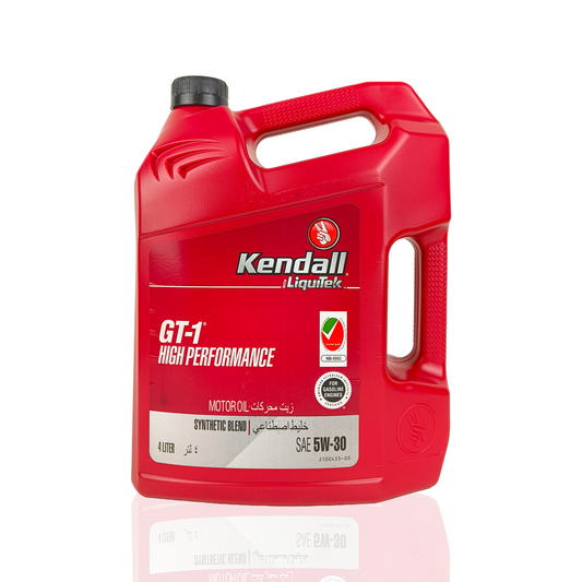 kendall gt-1 5w30 high performance 4-litre engine oil front side 