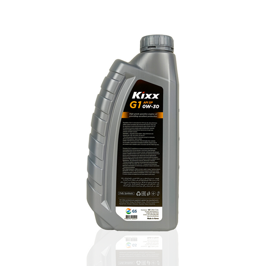 kixx g1 0w30 api sp 1-litre engine oil back side 