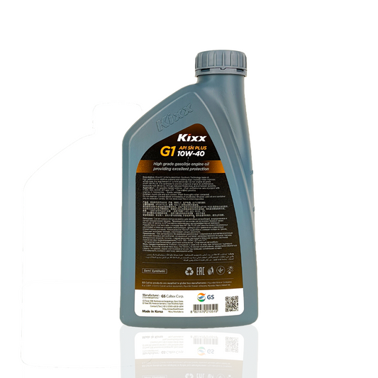 kixx g1 10w40 api sn plus 1-litre engine oil back side  