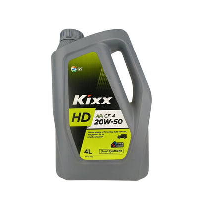 kixx hd 20w50 api cf-4 4-litre engine oil front side 