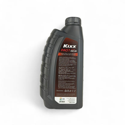 kixx pao1 10w40 api sn 1-litre engine oil back side 