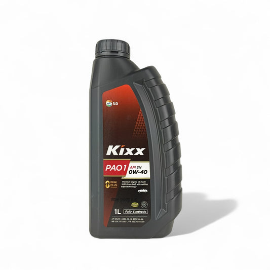 kixx pao1 10w40 api sn 1-litre engine oil front side 