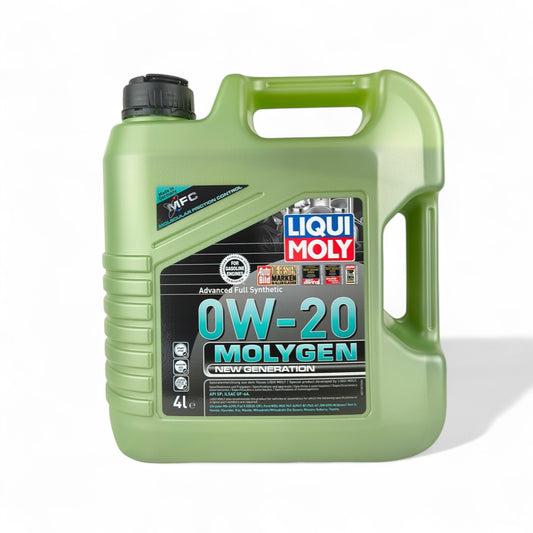 liquimoly 0w20 molygen 4-litre engine oil front side