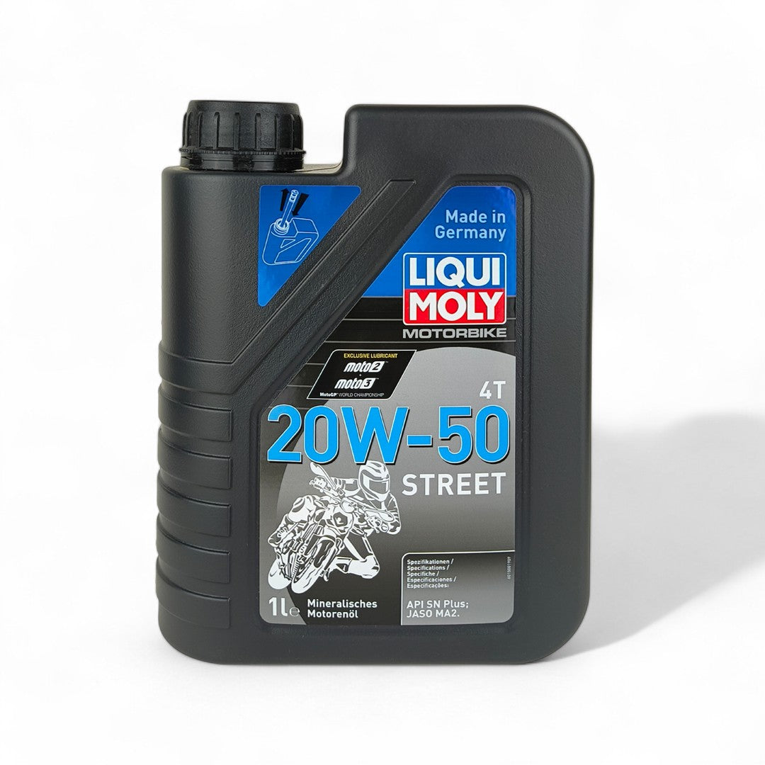 liquimoly 4t 20w50 street 1-litre engine oil front side 