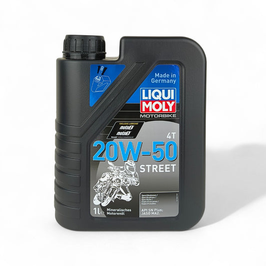 liquimoly 4t 20w50 street 1-litre engine oil front side 