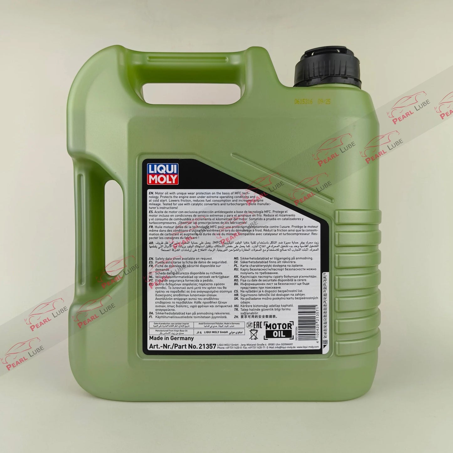 liquimoly 0w20 molygen 4-litre engine oil back side