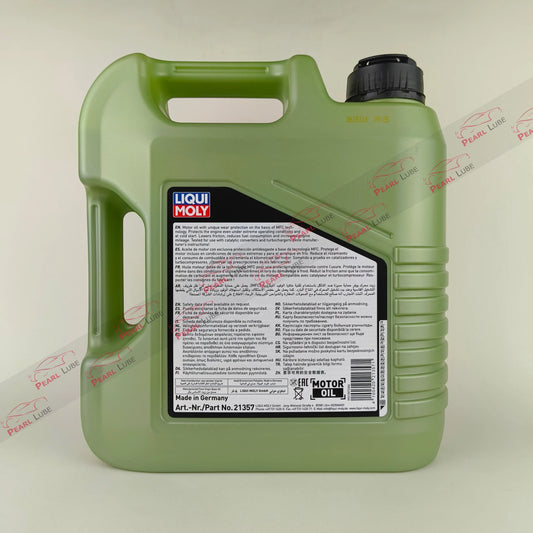 liquimoly 0w20 molygen 4-litre engine oil back side
