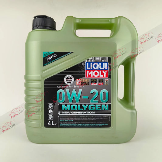 liquimoly 0w20 molygen 4-litre engine oil front side
