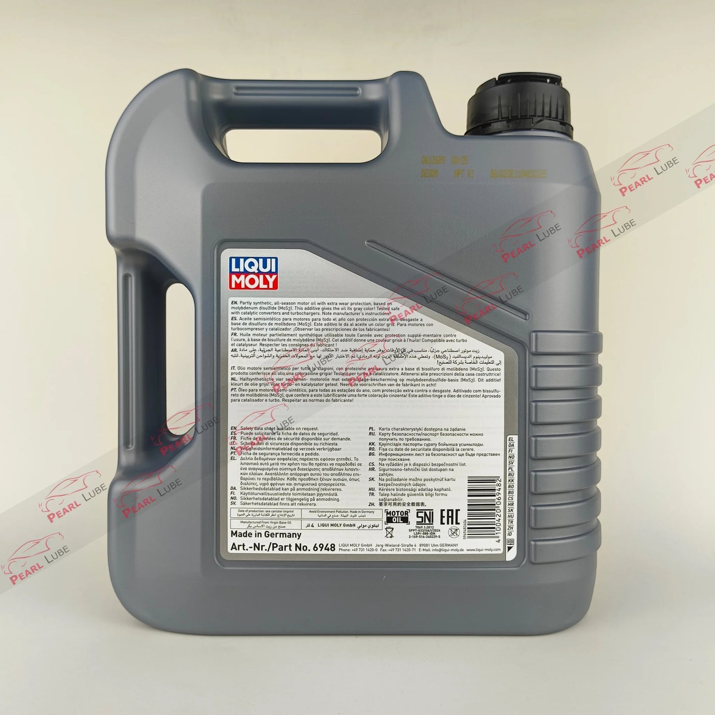liquimoly 10w40 mos2 leichtlauf 4-litre engine oil back side 