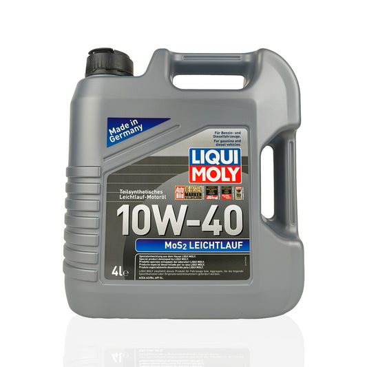 liquimoly 10w40 mos2 leichtlauf 4-litre engine oil front side 