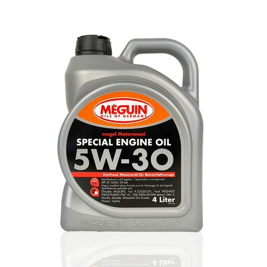 meguin 5w30 special 4-litre engine oil front side 