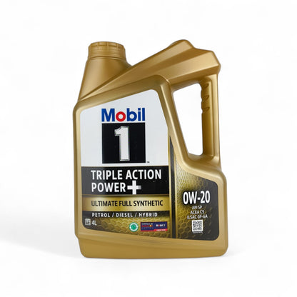 mobil 1 0w20 4-litre engine oil front side