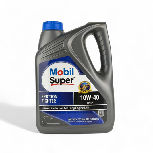 mobil super 10w40 3-litre engine oil front side